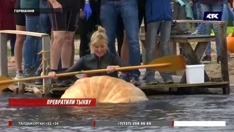 Гонки на тыквах устроили фермеры