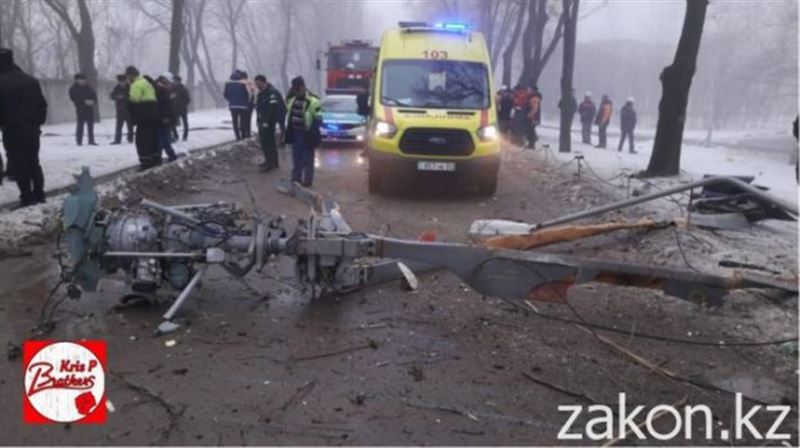 В Алматы упал вертолет: погиб пилот