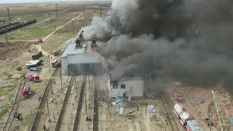 Озвучена предварительная причина возгорания в депо в Арыси