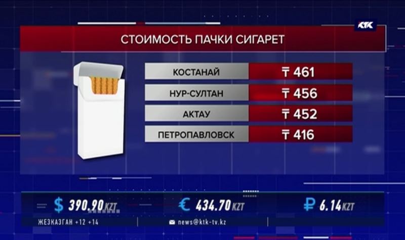 Костанайцы за сигареты платят больше