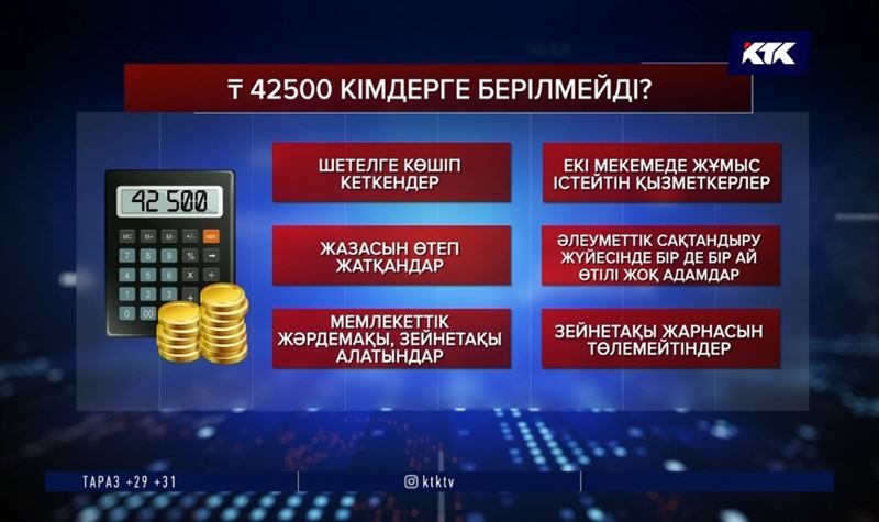 42500 теңгені алатын азаматтар тізімі қысқарды