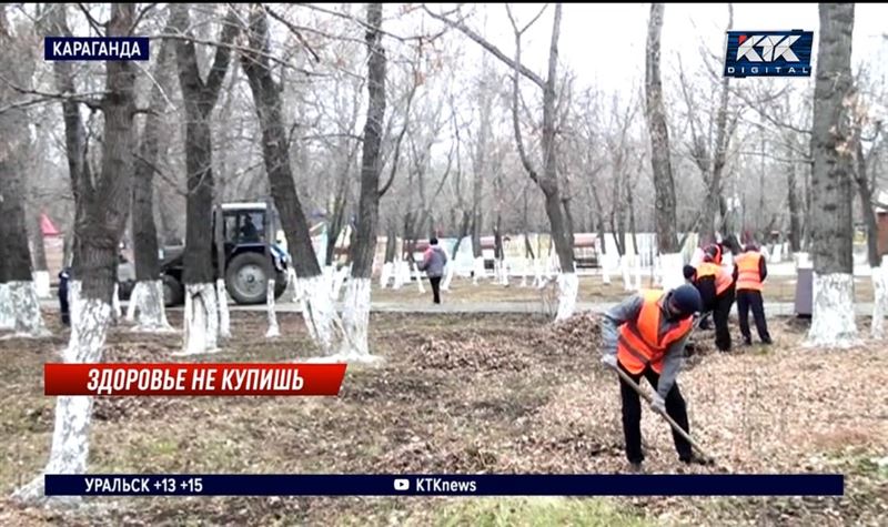 Карагандинка купила больничный и пошла мести улицы