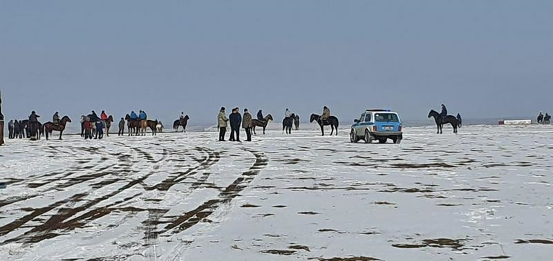 Туркестанские полицейские остановили проведение кокпара на 100 человек  