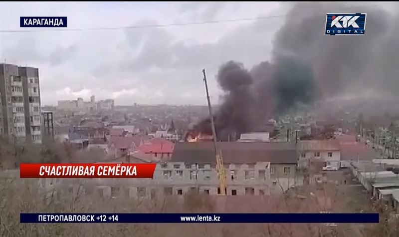 «Успели вовремя»: в Караганде сотрудники полиции вывели семерых человек из горящих домов