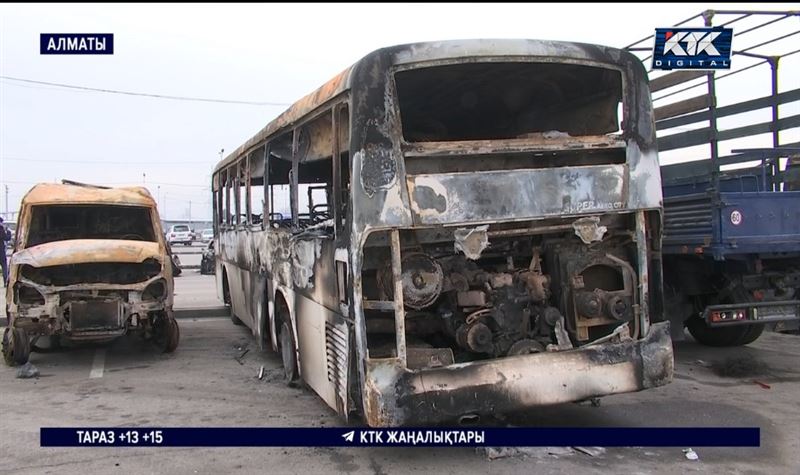 Алматыда тәртіпсіздіктер кезінде 140 көлік бүлінген