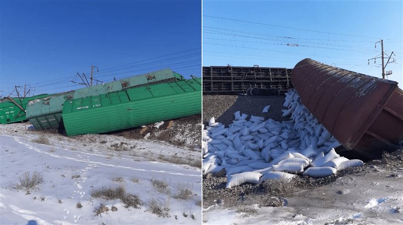 В Казахстане восстановлено движение поездов после схода вагонов с пшеницей для Афганистана