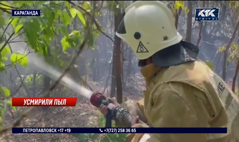 Карагандинские спасатели показали, что осталось после мощного пожара