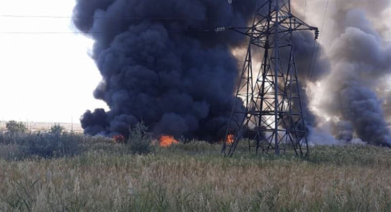 Пожар возле ТЭЦ вспыхнул в Шахтинске