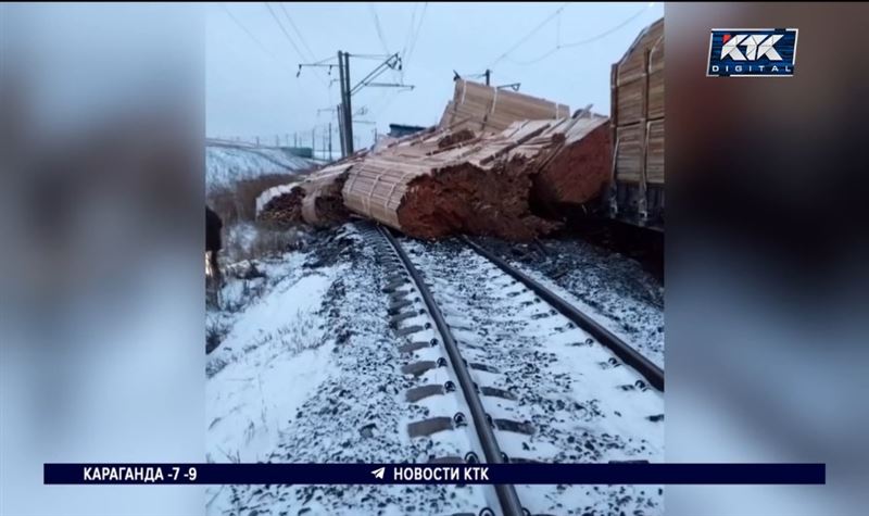 19 вагонов с зерном сошли с рельсов под Карагандой