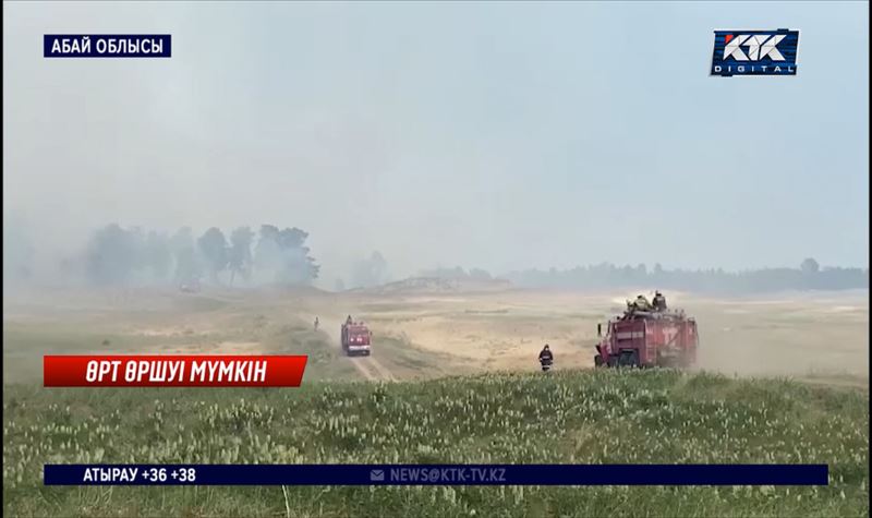 Семейдегі орман өртін сөндіруге жел кедергі болуда