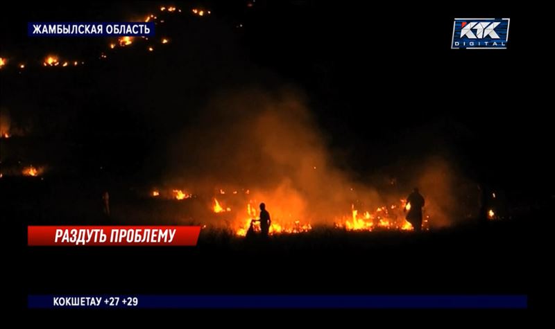 Площадь пожара в Жамбылской области увеличилась в 4 раза