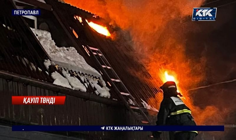 Петропавлда көлік жөндеу орталығы өртенді