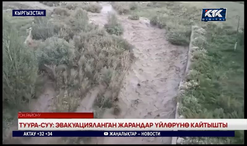 Горное озеро прорвало близ Иссык-Куля, вода устремилась к поселкам