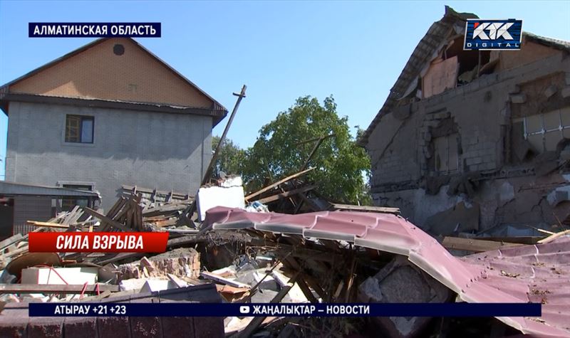 Жаңалықтар - Взрыв бытового газа разрушил двухэтажный дом в Жалпаксае, хозяин скончался от травм