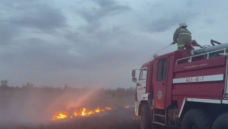 В Костанайской области ликвидирован крупный степной пожар