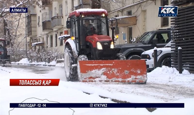 Алматыда бір тәулікте 22 сантиметрге жететін қар жауды