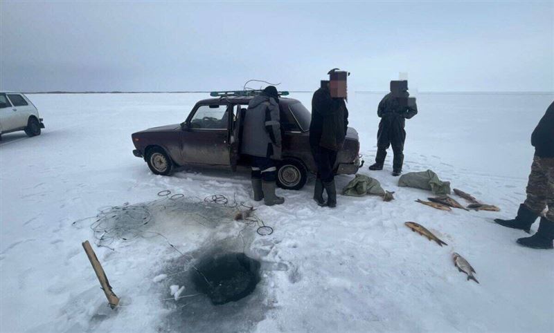 Задержаны трое мужчин с уловом на 1 млн тенге на озере Балхаш