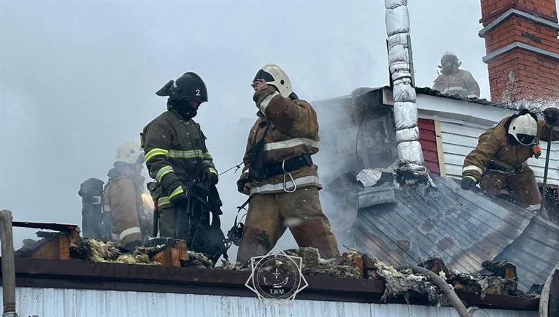 Пожар в кафе Рудного: огонь охватил 200 квадратных метров