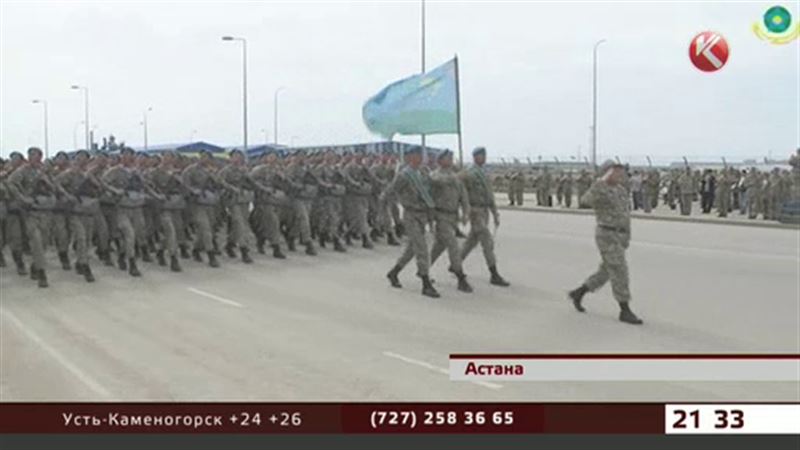 Казахстанские военные готовятся к главному параду страны