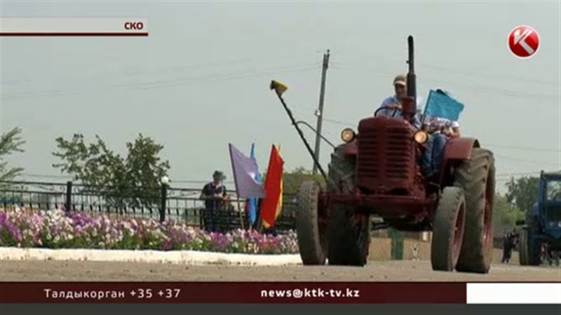 К юбилею села в СКО устроили парад ретротехники