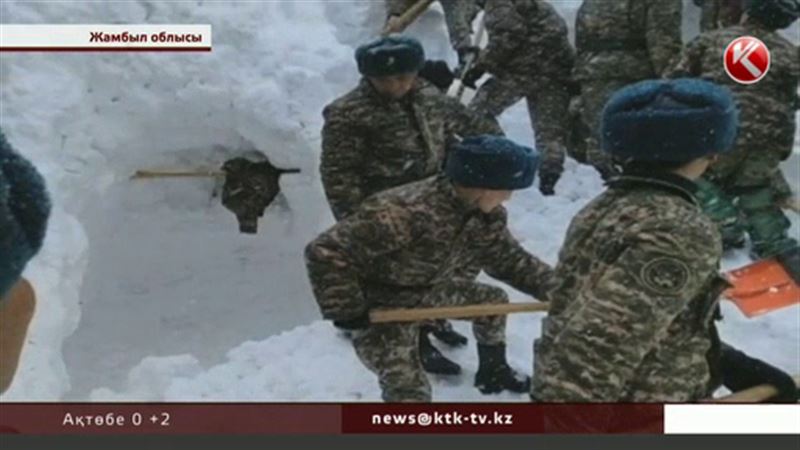  Жамбыл облысында қар көшкінінен тірі қалған жауынгерлердің өміріне төнген қауіп сейілді