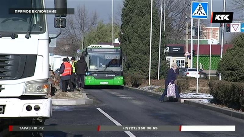 В Алматы запустили первую в стране скоростную полосу для автобусов