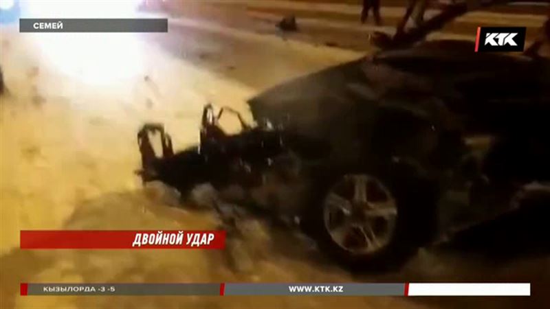 В Семее автомобиль врезался в фуру