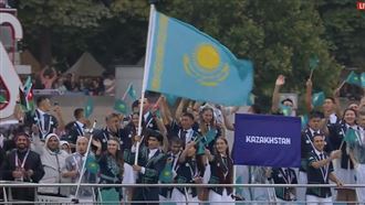 Сборная Казахстана приняла участие в церемонии открытия Олимпиады в Париже